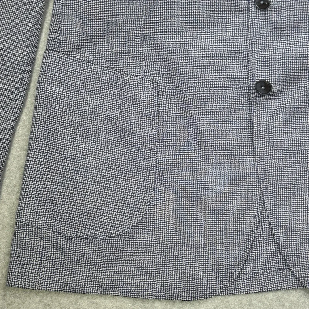 Rodd & Gunn Anchorage Unstructured Sport Coat Men XL Sports Fit Blue Houndstooth